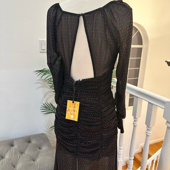 Dundas x Revolve Stardust Maxi Dress in Black and Ruby Size:Small - Picture 5 of 7